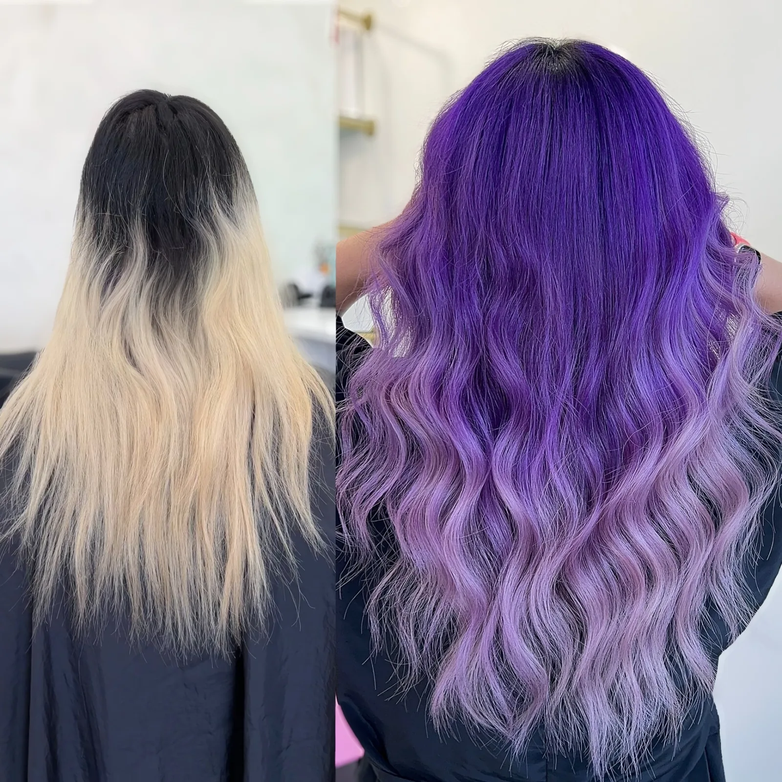 Vivid purple creative color transformation, Baton Rouge salon — @infinitehairstudiobr